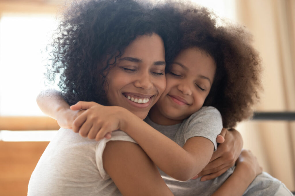 mother daughter embrace